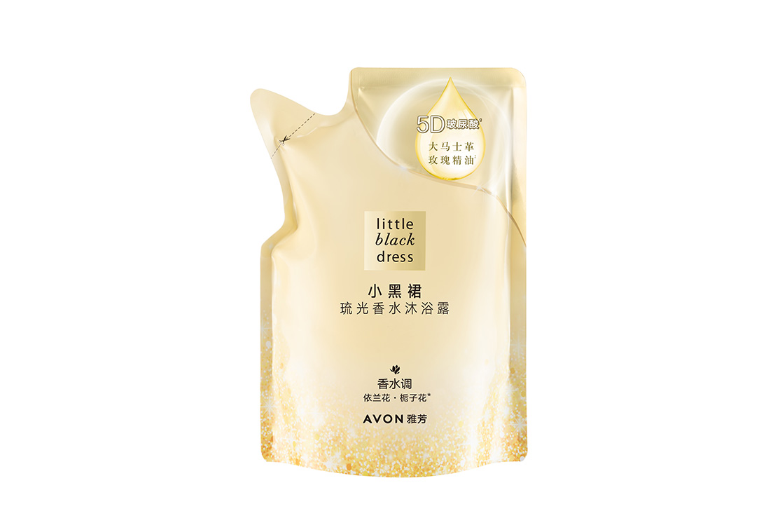 雅芳 小黑裙琉光香水沐浴露